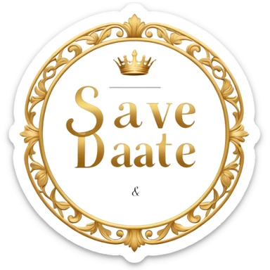 Save the date  sticker