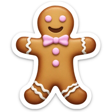 Pastel gingerbread man sticker