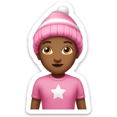 cute christmas pink sticker