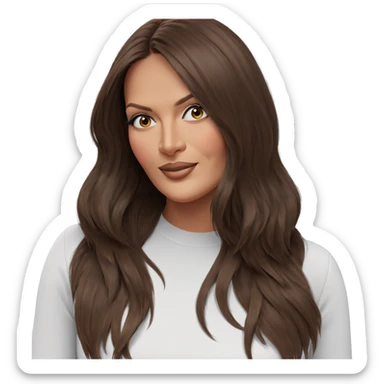 smiling girl with brown hair sticker