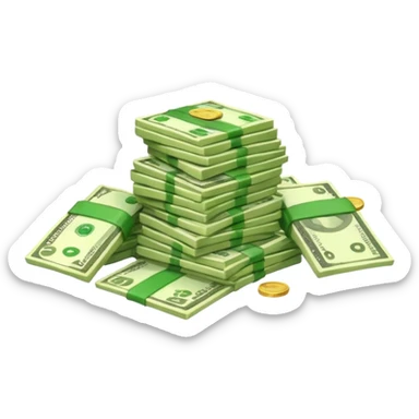 Lots of money sticker