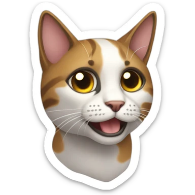 gato asombrado sticker