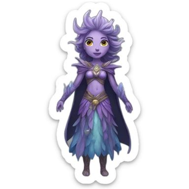 Fantasy creature woman sticker