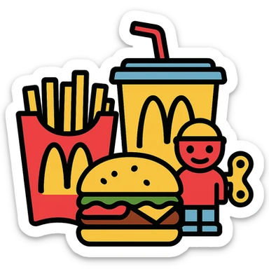 1990’s McDonald’s meal with a toy sticker