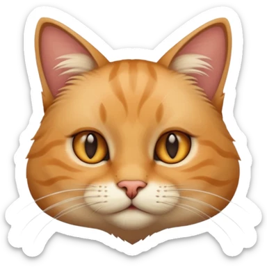 realistic cat from a side angle sticker