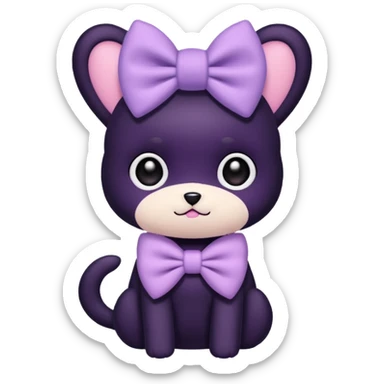 cute, Kuromi, purple, pastel sticker