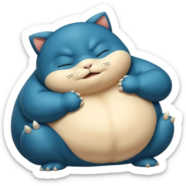 snorlax but same as anime  sticker