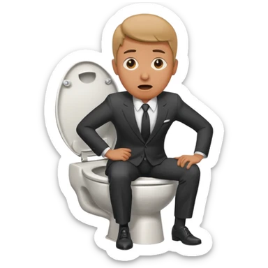 Random guys head sticking out of a toilet sticker