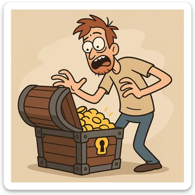 treasure chest sticker