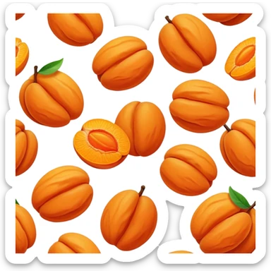 Dried apricot  sticker