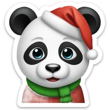 xmas panda sticker