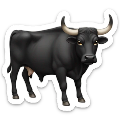 Osborne Bull Emoji The famous black Osborne bull found on Spanish roads sticker