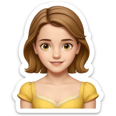emma watson as belle Cinematic Realistic sticker