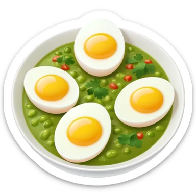 eggs and green salsa sticker