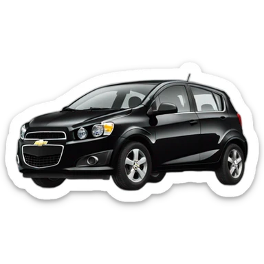 Black Chevrolet Aveo 2015 sticker