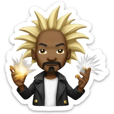 Snoop dog super saiyan smoking sticker