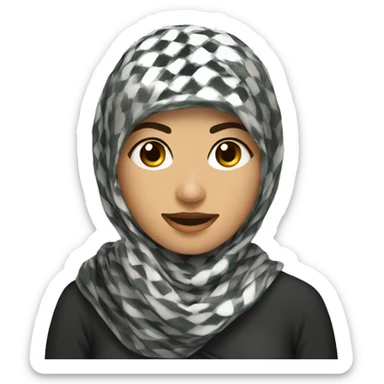 Keffiyeh woman sticker