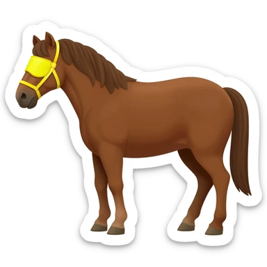 Keep this image.  Add Horse Blinds to the Horses Head. sticker