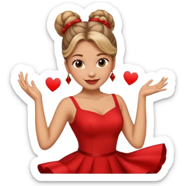 tango dancing woman emoji profile photo sticker