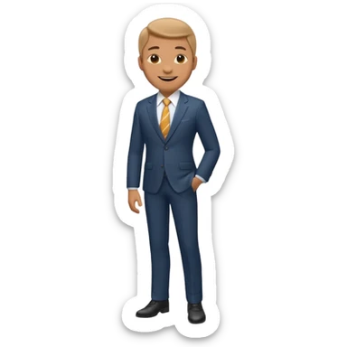businessman celebrating full body sticker