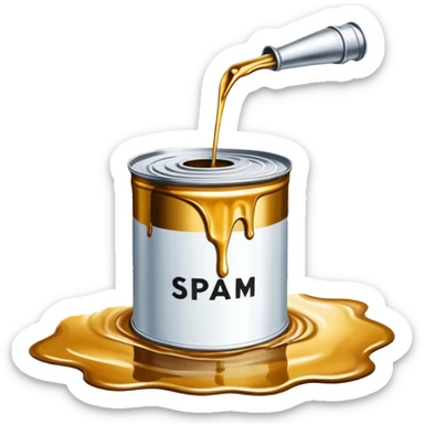 surreal salvadore dali style paris melting spam can landscape sticker