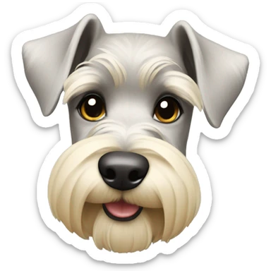 Blonde mini schnauzer sticker