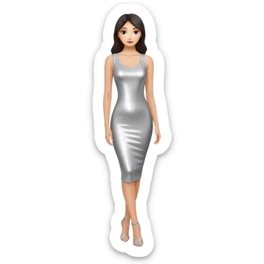 sparkly long bodycon dress sticker
