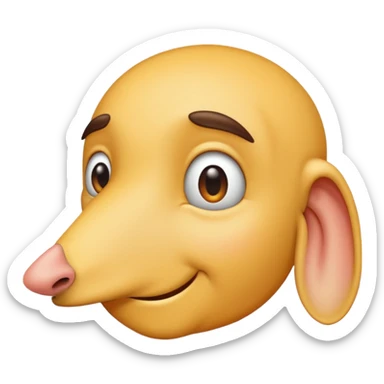 fais-moi un émoticône de profil avec un très grand nez sticker