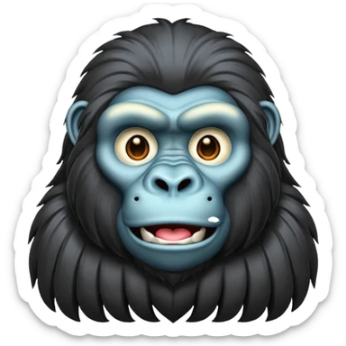 long haired gorilla sticker
