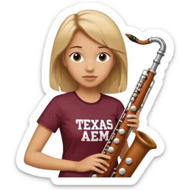 dirty blonde bassoon player texas a&m sticker