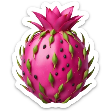 Dragon fruit emoji not spiny  sticker
