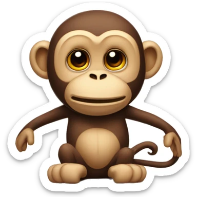 back pain monkey sticker