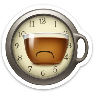 Clock that tea sticker