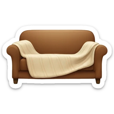 couch with blanket sticker