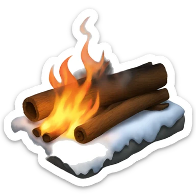 Winter fire sticker