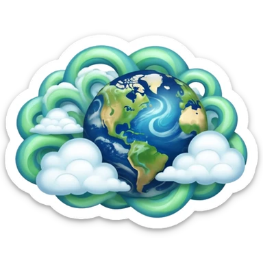 earth spinning sticker