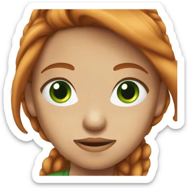 Fille rousse avec les yeux vert sticker