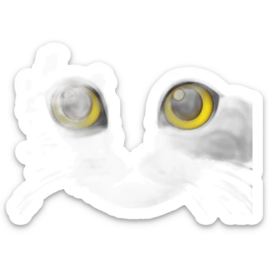 A british shorthair cat in schildpatt and with yellow eyes sticker