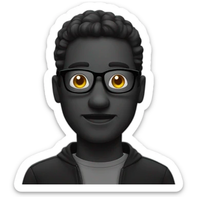 homme noir charismatique avec des lunette sticker