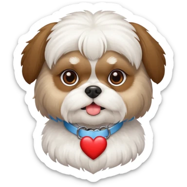 Shihtzu mit einem Herz sticker