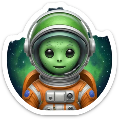 slime alien Astronaut sticker