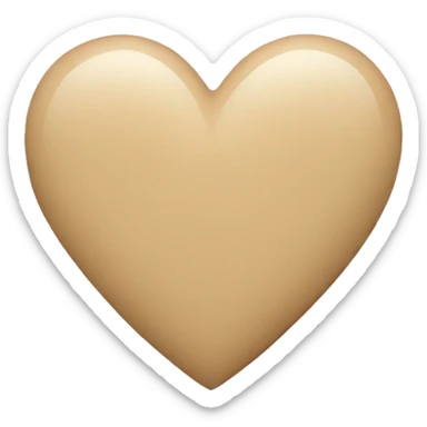 beige heart sticker