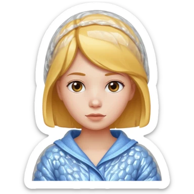 girl wrapped in bubble wrap sticker