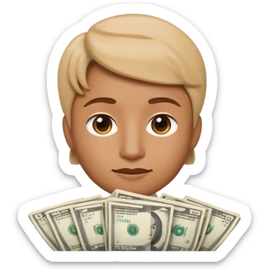 apple memoji counting money sticker