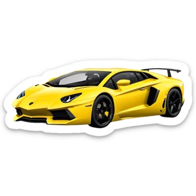 Lamborghini Aventador - Lamborghini (Model Year: 2021) (Iconic colour: Yellow) sticker