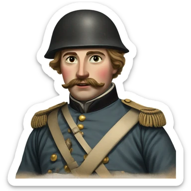 british soldier with gun 19 century sticker