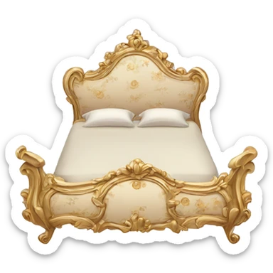 fancy rococo bed sticker