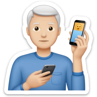 create a hand drawn icon fine line with a men doing habits sticker