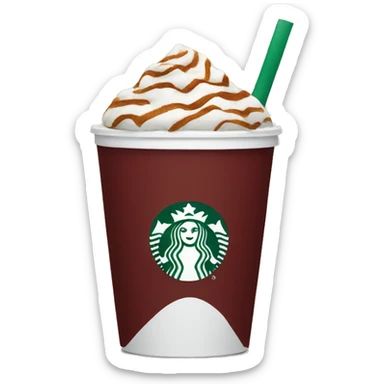 Dark red starbucks sticker