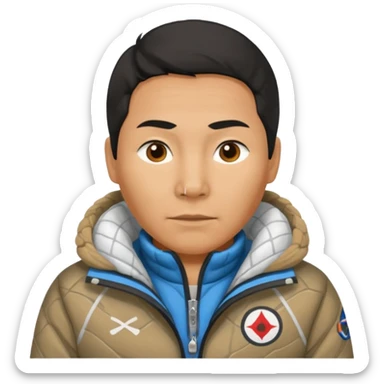 Inuit with nets jacket sticker